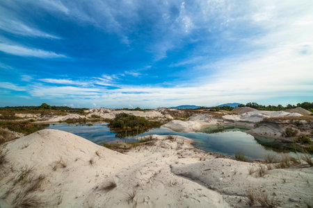 The Beautiful Kaolin Lake, Belitung Island Indonesiaの写真素材