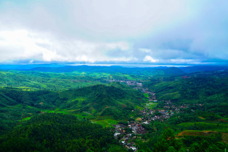 Mountain Views, Cianjur, Indonesiaの写真素材