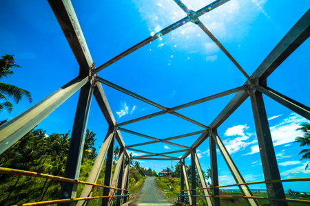 Upward image of Bridge during the dayの写真素材