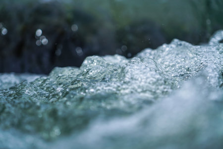 background of small bubbles water. close upの写真素材
