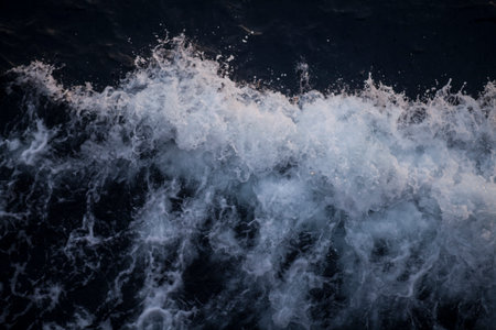 Ocean wave High Angle View Of Rippled Waterの写真素材