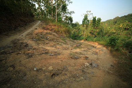 dirt roads in remote areasの写真素材