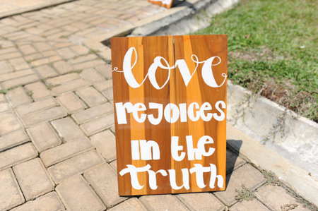 wedding decoration writingの写真素材