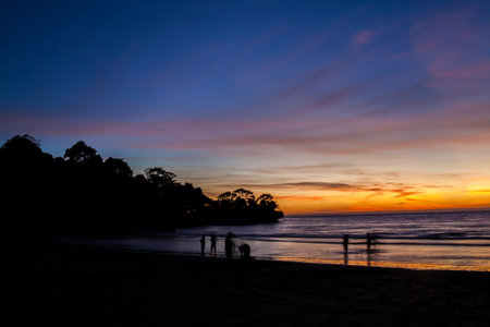 Sunset sky over tropical sea