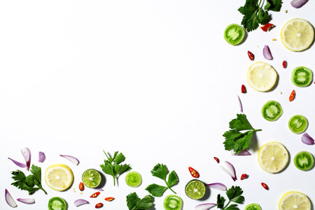 vegetables with a white backgroundの写真素材