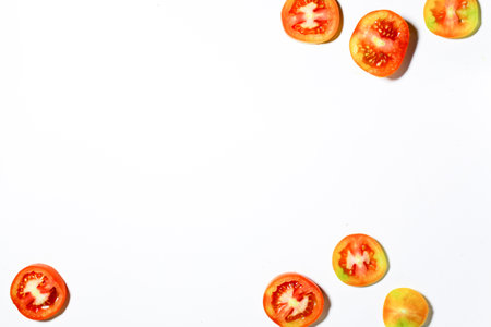 vegetables with a white backgroundの写真素材