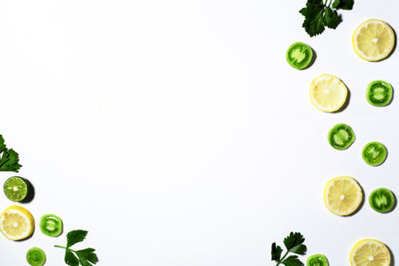 vegetables with a white backgroundの写真素材