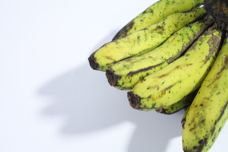 banana with a white backgroundの写真素材