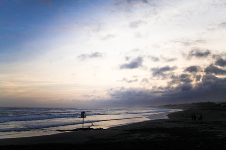 afternoon atmosphere on the beachの写真素材