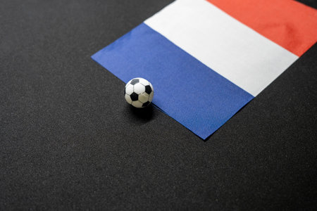France Football with national flagsの写真素材