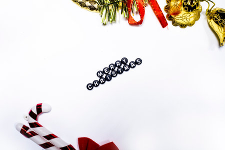 Merry Christmas wording made with Alphabetical Beads