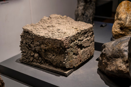BANDUNG, INDONESIA - DECEMBER 29 2022. The Displays/Exhibits and the Interior of Geologi Museum