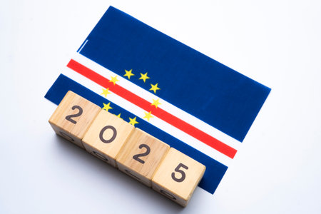 2025, Cabo Verde, Cabo Verde flag with date block, Concept, Important events for Cabo Verde in the...