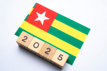 2025, Togo with date block, Concept, Important events for Togo the new year, election, economy, social activities, central bank, Togo foreign policyの写真素材