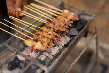 Indonesian Culinary Heritage. Maranggi Satayの写真素材