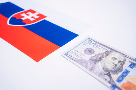 Slovakia Flag With US Dollar Financial Conceptの写真素材