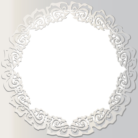 Decorative line art frame for design template.Vector illustration.のイラスト素材