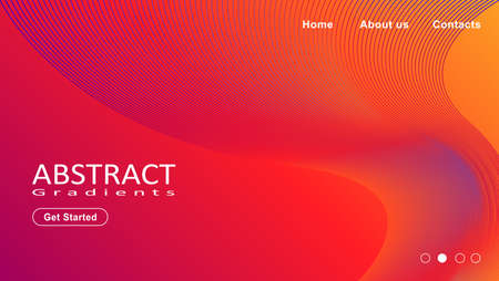 wavy geometric abstract background. colorful gradient. Modern template design for landing page. layout. banner. flyer. card. eps 10のイラスト素材