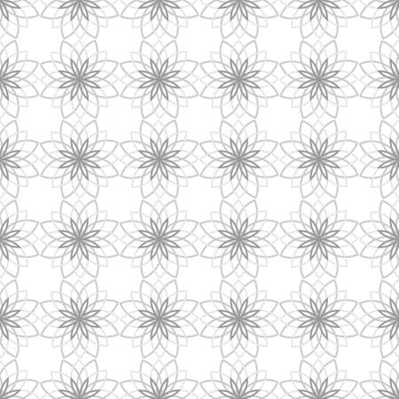 seamless pattern background template. abstract design geometric star flower shape with gray color.のイラスト素材