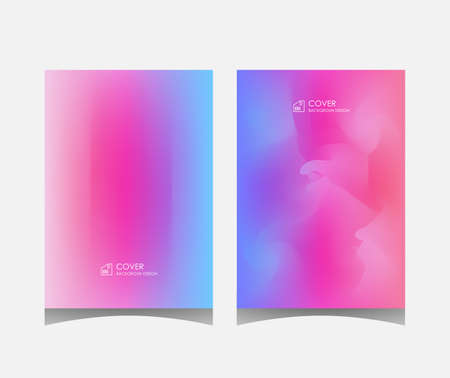 Cover or leaflet template, abstract background design with overlapping colors.のイラスト素材