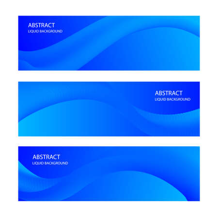 collection of modern banner templates for you. Cool design with blue gradient wave. vector illustration. eps 10のイラスト素材