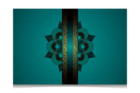 Modern cover design with mandala ornaments in the middle of the foldのイラスト素材