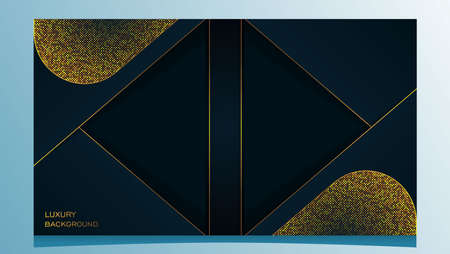 Abstract of modern folding cover design with dark and glitter colors.のイラスト素材
