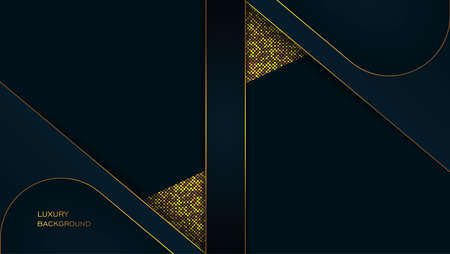 Abstract of modern folding cover design with dark and glitter colors.のイラスト素材