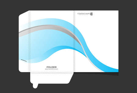 Business folders for documents, Layout designs for storing files, presentations, information, company reports, etc.のイラスト素材