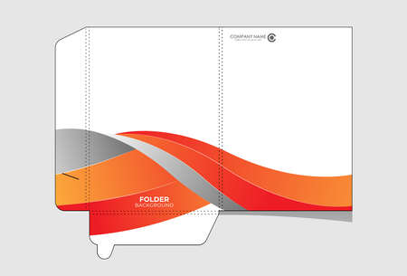 Business folders for documents, Layout designs for storing files, presentations, information, company reports, etc.のイラスト素材