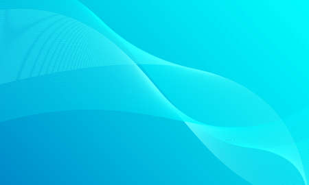 abstract background with turquoise blue wavy linesのイラスト素材