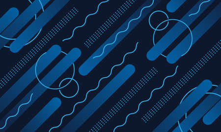 ark blue background with random elements. simple vector designのイラスト素材