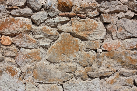 Old stone wall background horizontalの写真素材