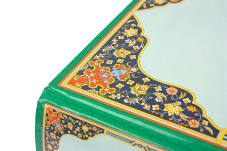 Details of an Islamic book cover ornamentの写真素材