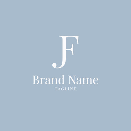 Letter J logo template. Monogram, logotype, label, brand name, business card vector illustration.のイラスト素材