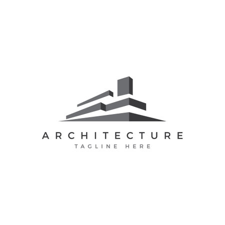 architecture logo design vector icon illustraton on white backgroundのイラスト素材