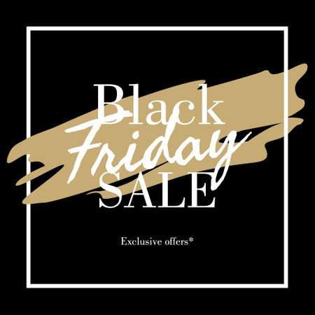 Black Friday sale poster design template. Black Friday banner. Vector illustration.のイラスト素材