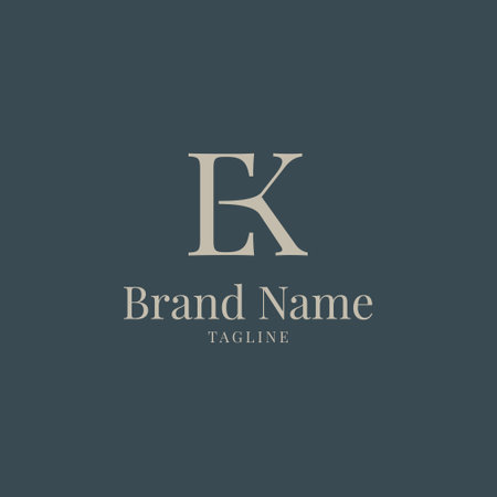 Initial Letter EK Logo Template Vector Design. Linked Letter EK Logo Templateのイラスト素材