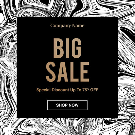 Black Friday sale poster design template. Black and white abstract background.のイラスト素材