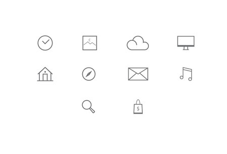 Set of icons for web and mobile. Collection of linear icons on a white background.のイラスト素材
