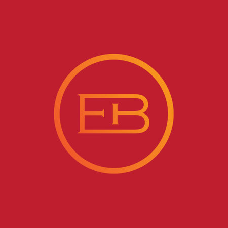 Initial Letter EB Logo Template vector design. Abstract Letter EB Linked Logoのイラスト素材
