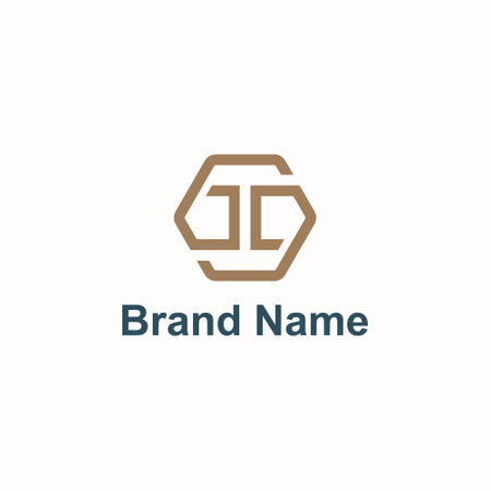Initial Letter C Logo Design Template. Abstract Hexagon Letter C Logo Designのイラスト素材