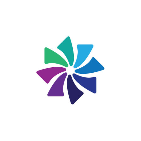 Flower  design inspiration icon template vector illustration. Creative abstract symbol.のイラスト素材