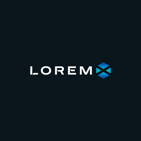 Abstract logo design template. Corporate identity design element. Vector illustration.のイラスト素材