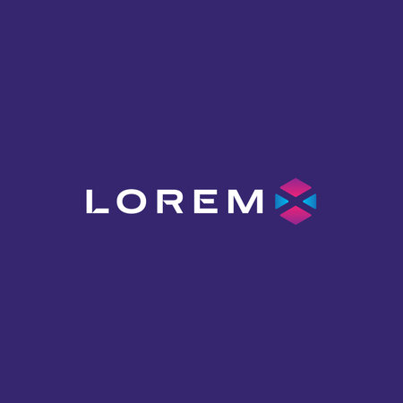 Abstract logo design template. Corporate identity design element. Business sign.のイラスト素材