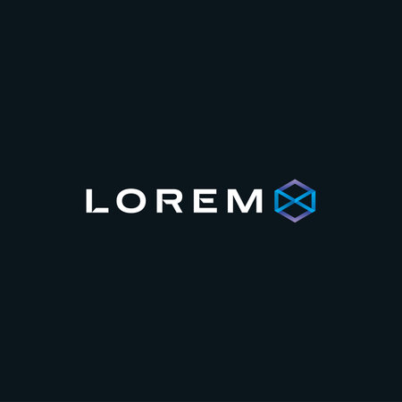 Minimalist logo design template. Geometric abstract logotype.のイラスト素材
