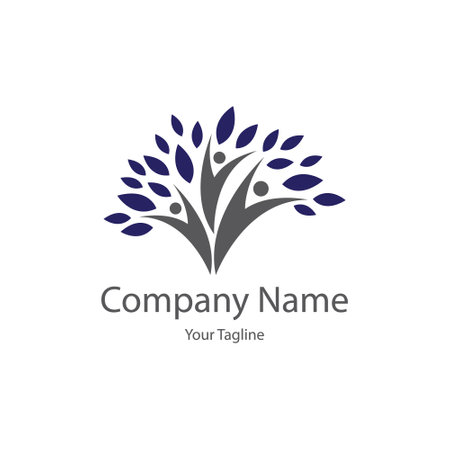 Community, network and social logo design template. Abstract people icon vector illustrationのイラスト素材