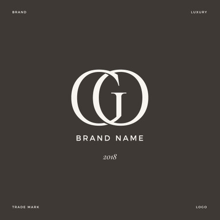 Alphabetic logo design with elegent design and typography vectorの写真素材