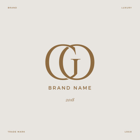 Alphabetic logo design with elegent design and typography vectorのイラスト素材