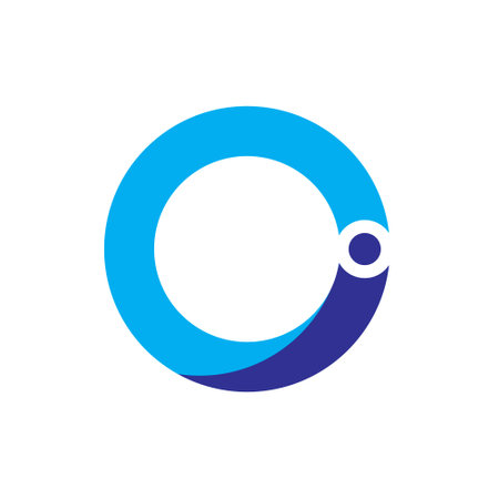 Letter O circle logo icon design template elements. Abstract circle sign.のイラスト素材